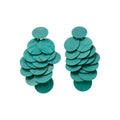 Acrylic Shell Round Tassel Drop Earrings With Silver Pins Minimalist Vacation Statement Jewelry view 5