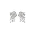 Korean Style Copper Zircon Square Bow Clip-on Earrings For Women, Light Luxury No-Piercing Jewelry view 5