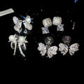 Korean Style Copper Zircon Square Bow Clip-on Earrings For Women, Light Luxury No-Piercing Jewelry view 1