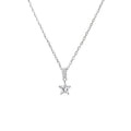 Silver Stainless Steel Sparkling Zircon Star Pendant Necklace For Women Old Money Clavicle Chain view 5