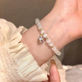 Korean Style Cat Eye Stone Rhinestone Ball Adjustable Alloy Beaded Bracelet For Fashion OL Jewelry view 1