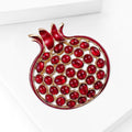 Alloy Enamel Pomegranate Brooch Pin For Coats Suits And Outerwear view 3