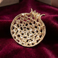 Alloy Enamel Pomegranate Brooch Pin For Coats Suits And Outerwear view 4