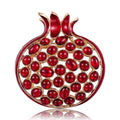 Alloy Enamel Pomegranate Brooch Pin For Coats Suits And Outerwear view 1