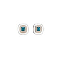 Copper Zircon Geometric Square Pendant Drop Earrings In French Vintage Style view 5