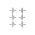Delicate Copper Cross Pearl Earrings And Necklace Jewelry Set, Light Luxury Geometric Style view 5