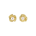 Fresh Floral Faux Pearl Stud Earrings For Women Sweet Luxury Elegant Flower Ear Jewelry view 5