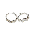 Korean Style Copper Wavy Star Hoop Earrings For Women Minimalist Fashion OL Geometric Jewelry view 5