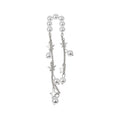 Minimalist Faux Pearl Beaded Tassel Clip-on Earrings, Geometric Luxury Ear Cuffs view 5