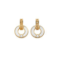 Shell Geometric Quadrilateral Drip Oil Stud Earrings For Women, Modern Minimalist Light Luxury view 5