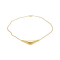 Stainless Steel Minimalist Curved Geometric Pendant Necklace For Women, Chic Collarbone Choker view 5