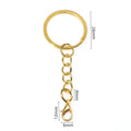 25 28 30mm DIY Keychain Accessories With Key Ring Lobster Clasp And 8mm Jump Ring view 3