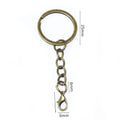 25 28 30mm DIY Keychain Accessories With Key Ring Lobster Clasp And 8mm Jump Ring view 2