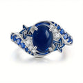 Y2K Star Imitation Agate Ring For Women, Line Star Shape Niche Fashion Jewelry view 3