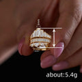 Princess Palace Style Women's Ring Semi Round Geometric Micro Pave Three Layer Fashion Accessory view 4