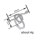 Y2K Snake Wrap Wax Set Ring For Women, Light Luxury Niche Statement Finger Jewelry view 4