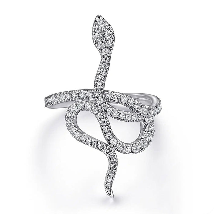 Y2K Snake Wrap Wax Set Ring For Women, Light Luxury Niche Statement Finger Jewelry