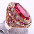 Luxury Palace Style Elegant Women's Ring Heavy Sparkling European American Magazine Statement Jewelry view 1
