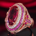 Luxury Palace Style Elegant Women's Ring Heavy Sparkling European American Magazine Statement Jewelry view 3