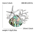 Alloy Abalone Shell Starfish Brooch Pin For Women's Apparel Decoration view 5