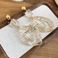 2026 New Transparent Resin Irregular Geometric Stud Earrings, Bohemian Statement Light Luxury Style view 2