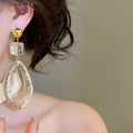 2026 New Transparent Resin Irregular Geometric Stud Earrings, Bohemian Statement Light Luxury Style view 3
