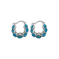 Light Luxury Alloy Full Rhinestone Hoop Ear Cuff Earrings For Women Minimalist Geometric Round Design view 5