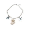 Bohemian Conch Shell Faux Pearl Necklace And Earrings Jewelry Set For Women Vacation Old Money Style view 5