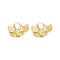 Vintage Hollow Alloy Ginkgo Leaf Tassel Drop Earrings, Minimalist Butterfly Wing Design view 5