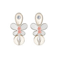 Minimalist Resin Bow Flower Stud Earrings With Silver Pins, Sweet Elegant Versatile Style view 5