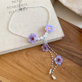 Spring Floral Faux Pearl Necklace Sweet Pastoral Collarbone Chain 2026 New Niche Design view 4