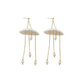 2026 Shell Pearl Tassel Earrings For Women, Long Geometric Resort Style Statement Drop Earrings view 5