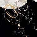 Alloy Waterdrop Pendant Layered Choker Necklace Minimalist Trendy Collarbone Jewelry view 2