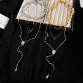 Alloy Waterdrop Pendant Layered Choker Necklace Minimalist Trendy Collarbone Jewelry view 4