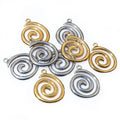 23x20mm Vacuum Stainless Steel Spiral Swirl Mosquito Coil Pendant For DIY Necklace Earrings view 4