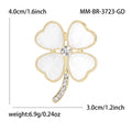 Alloy Shell Clover Brooch Scarf Buckle Pin For Clothing view 6