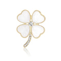 Alloy Shell Clover Brooch Scarf Buckle Pin For Clothing view 1