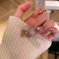 Chalcedony Agate Gourd Rhinestone Detachable Ring For Women view 4
