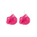 Elegant Korean Organza Mesh Flower Alloy Wire Studs, Sweet Vacation Fabric Floral Earrings view 5