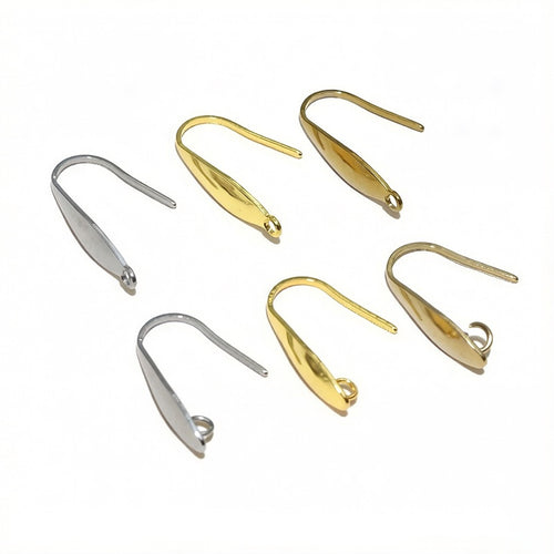 Stainless Steel DIY Ear Hooks With Loops 0.5g Earring Jewelry Findings Earrings