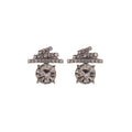 Elegant Korean Rhinestone Ribbon Bow With Sparkling Round Zircon Drop Luxury Commuter Stud Earrings view 5