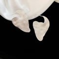 18K Gold Plated Metal Geometric Crinkle Stud Earrings With Silver Pins For Women view 4