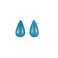 French Minimalist Teardrop Resin Stud Earrings With Silver Pins, Light Luxury Designer Style view 5