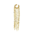 Copper Geometric Tassel Clip-on Earrings, Long European Style Luxury Ear Cuffs view 5