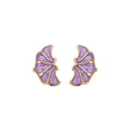 Alloy Floral Oil Drip Stud Earrings With Silver Pins, Fresh Minimalist Light Luxury Design view 5