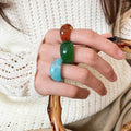 Resin Geometric Ring Jewelry Set With Round Dopamine Design, Niche Minimalist Fashion Finger Rings view 3