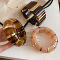 2026 Vintage Geometric Acrylic Spliced Bangle Light Luxury Fashion OL Statement Jewelry view 4