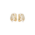 French Vintage Zircon Faux Pearl Geometric Stud Earrings For Women Light Luxury Commuter Jewelry view 5
