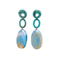 Bohemian Acrylic Geometric Flower Tassel Drop Earrings Ethnic Round Statement Stud Style view 5