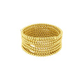 2026 New Gold Plated Copper Multi Layer Wrap Beaded Bangle Vintage Bold Light Luxury Jewelry view 5